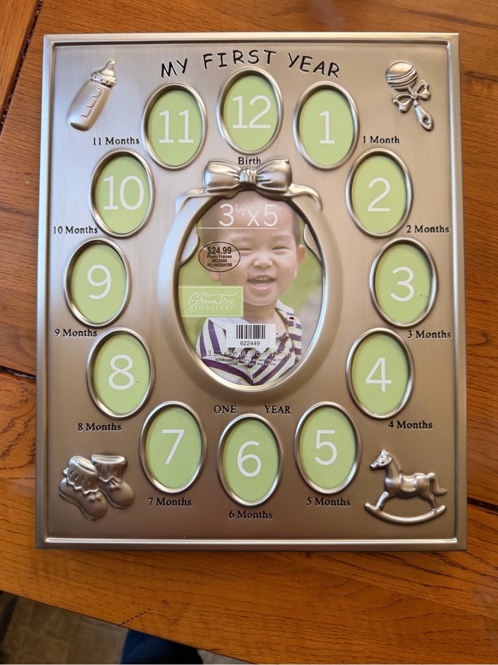 My First Year Baby Picture Frame - Green